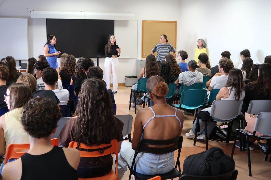 Conversa com os estudantes depois da projeção